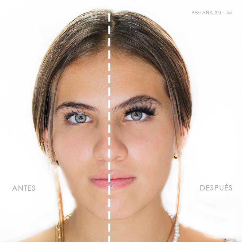 #45-PESTAÑAS DE VOLUMEN DE VISÓN DE SEDA 3D